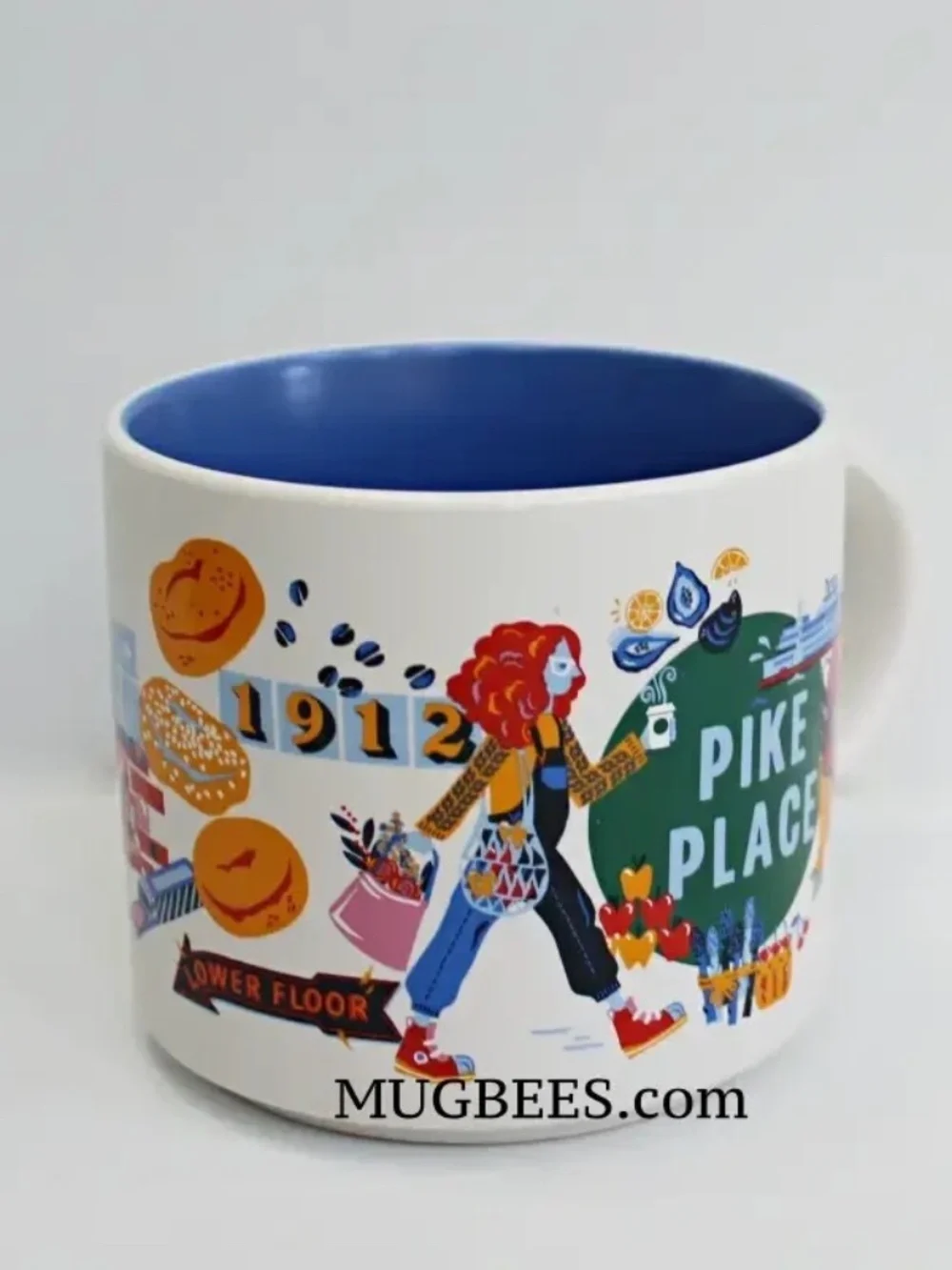Starbucks Discovery Series Pike Place Ceramic Coffee Tea Cup Mug 14oz NEW